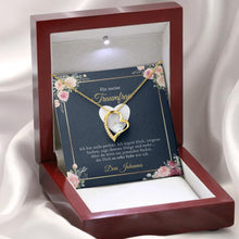 Load image into Gallery viewer, Forever Love &quot;Droomvrouw&quot; - Ketting met gouden harten hanger &amp; gepersonaliseerde kaart
