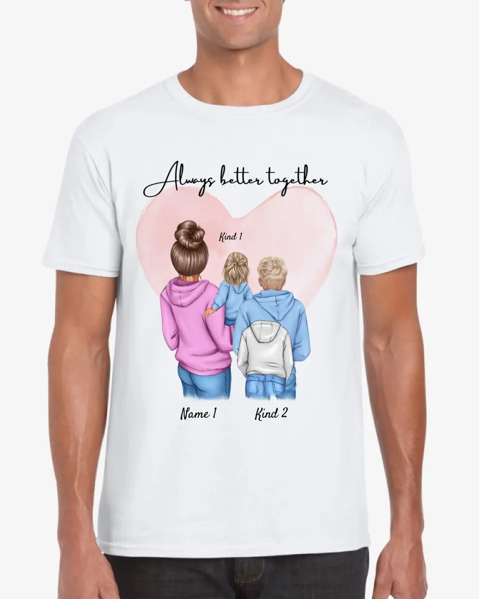 Beste mama - Gepersonaliseerd T-shirt Moeder & Kinderen/Tieners (100% Katoen, Unisex)