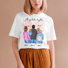 Load image into Gallery viewer, Ma famille, mes personnes préférées - T-shirt personnalisé (ouders &amp; 1-4 kinderen)
