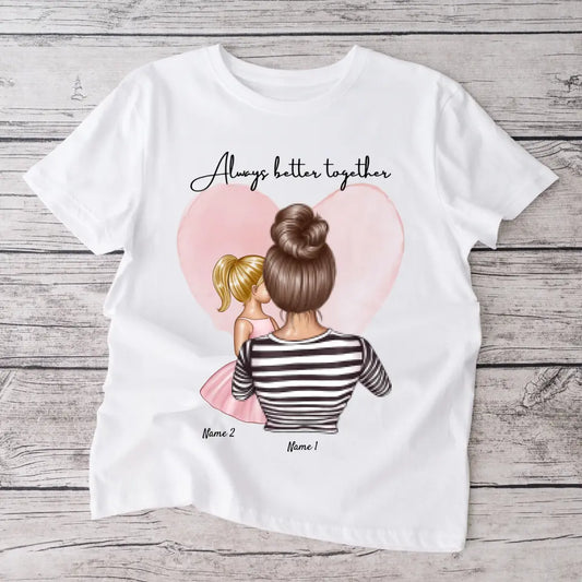 Beste Mama - Personalisiertes T-Shirt (100% Baumwolle, Unisex)