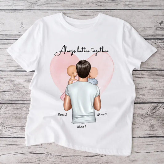 Bester Papa - Personalisiertes T-Shirt (100% Baumwolle, Unisex)