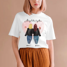 Afbeelding in Gallery-weergave laden, Leren jas met drankje voor beste vrienden - Gepersonaliseerd T-shirt (2-3 personen)
