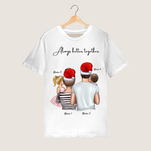 Laden Sie das Bild in den Galerie-Viewer, Meine Familie mit Kindern Weihnachten - Personalisiertes T-Shirt (1-4 Kinder)
