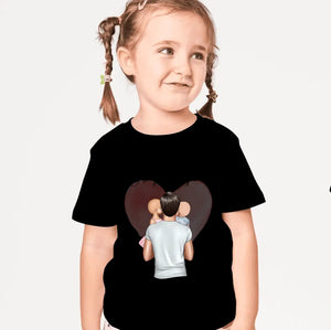 Enfant avec papa - T-shirt personnalisé pour enfant (100% coton, unisexe)