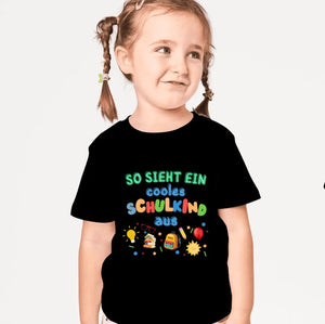 C'est à ça que ressemble un écolier cool - T-shirt personnalisé pour enfant pour sa première rentrée scolaire (100% coton)